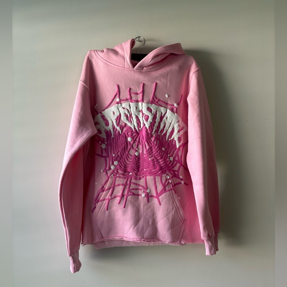 NWT‎ Super Starz  pink and white pullover sweater size S